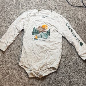 Carhartt Cream Baby Onesie with Nature Print